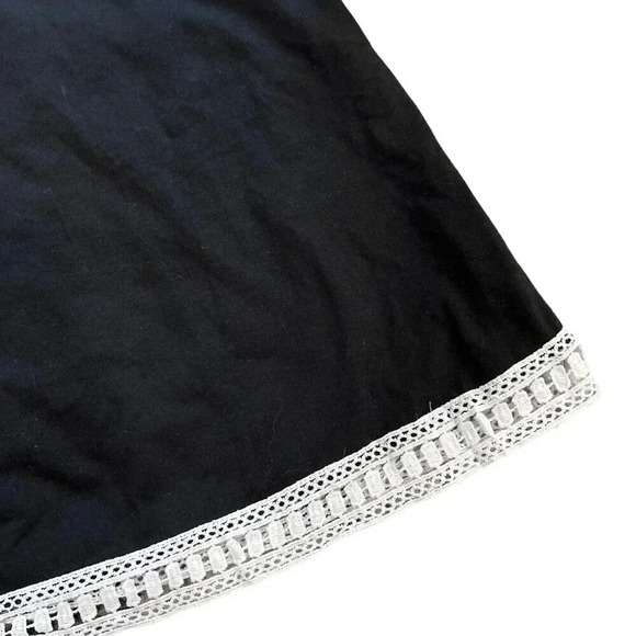 Emery Rose Black Crochet Detail Relaxed Tank Top XS - Picture 2 of 4